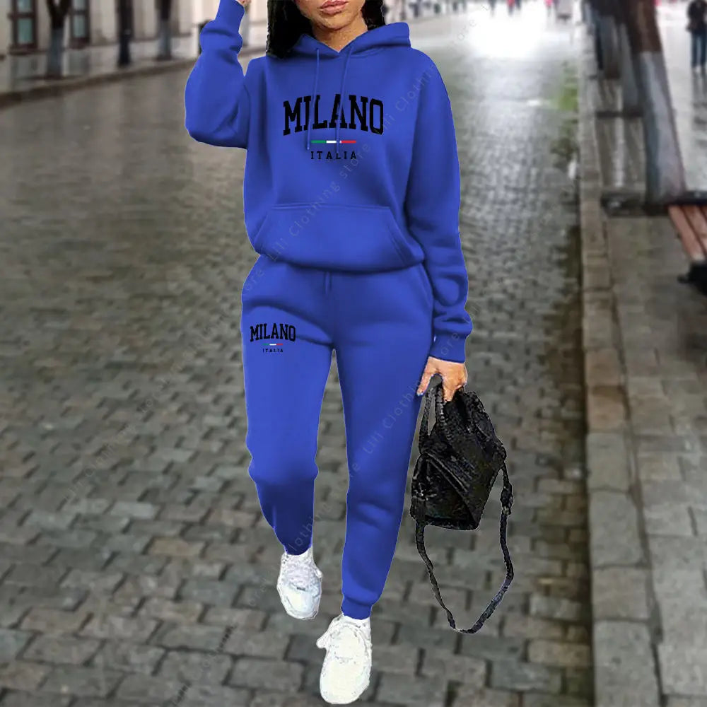 Women's Hooded sweatshirt / pants set