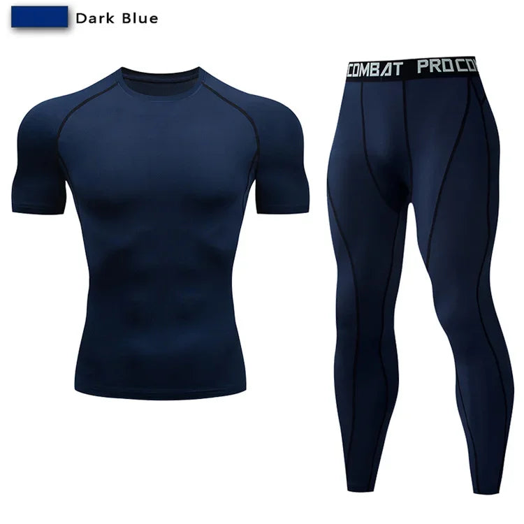 2pcs Men's Elastic SportsTraining sets