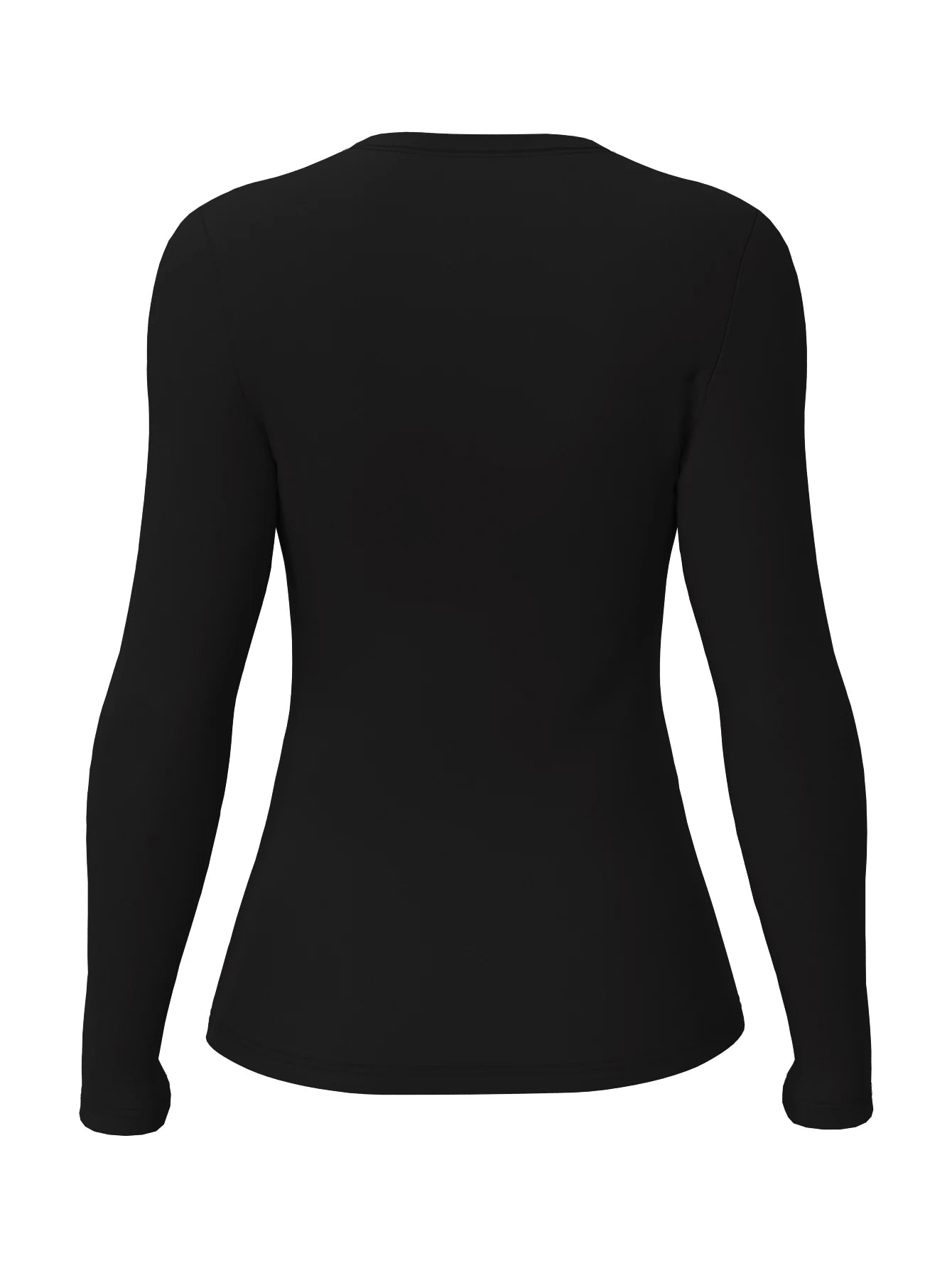 Women's Solid Colored Fitted Long Sleeve Shirt