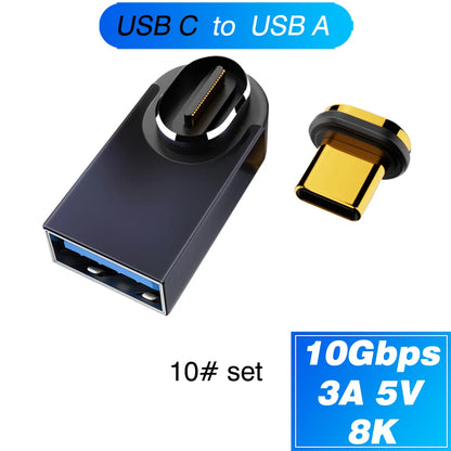Magnetic Type-C OTG Thunderbolt4 Adapter Type-C TO C To USB-A To HDMI DP VGA To Rj45 Adapter PD100W 140W Coverter Phone MacBook
