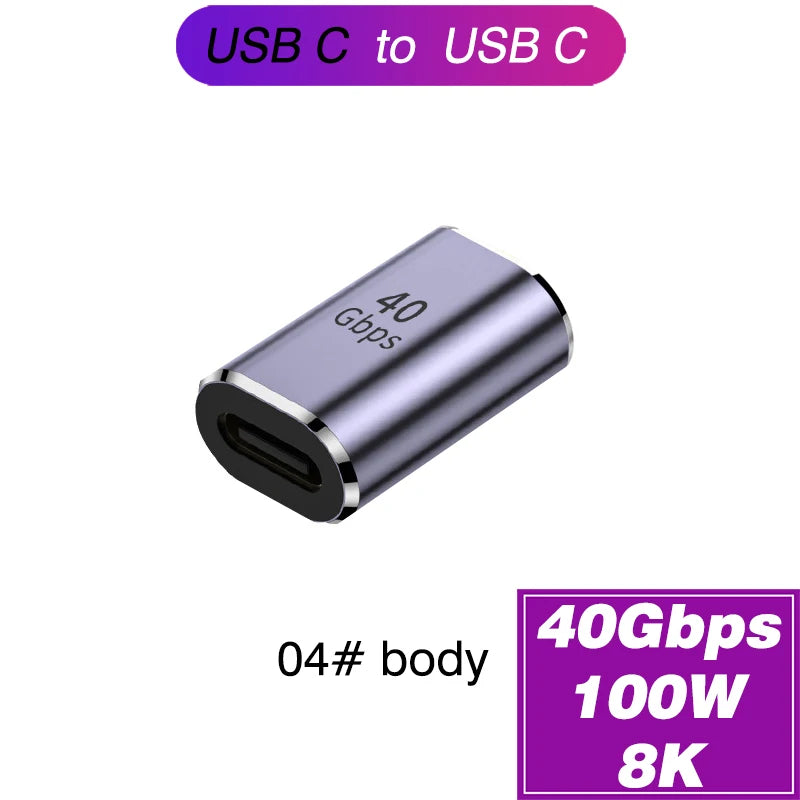 Magnetic Type-C OTG Thunderbolt4 Adapter Type-C TO C To USB-A To HDMI DP VGA To Rj45 Adapter PD100W 140W Coverter Phone MacBook