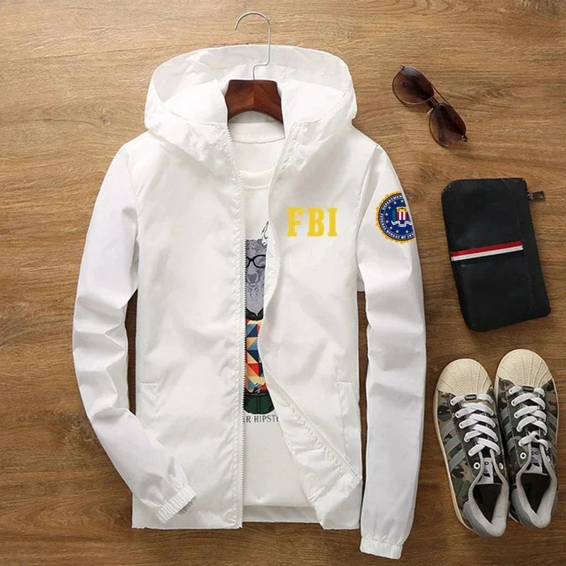 2024 New Men's FBI Printed jackets