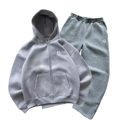 Hoodie Sets Mens Y2K Straight Sweatpants