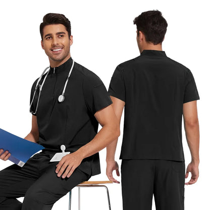 Men Medical Uniforms Hospital Scrubs Sets Nurses Accessories Unisex Surgical Gowns Scrubs Tops Pant Dental Clinic Spa Workwear
