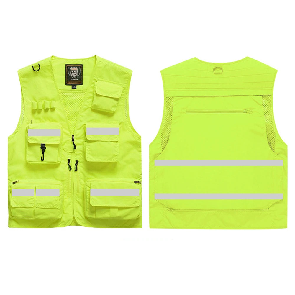 Hi Vis Workwear Safety Vest with Multi Pockets