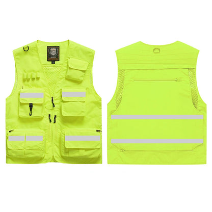 Hi Vis Workwear Safety Vest with Multi Pockets
