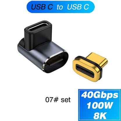 Magnetic Type-C OTG Thunderbolt4 Adapter Type-C TO C To USB-A To HDMI DP VGA To Rj45 Adapter PD100W 140W Coverter Phone MacBook