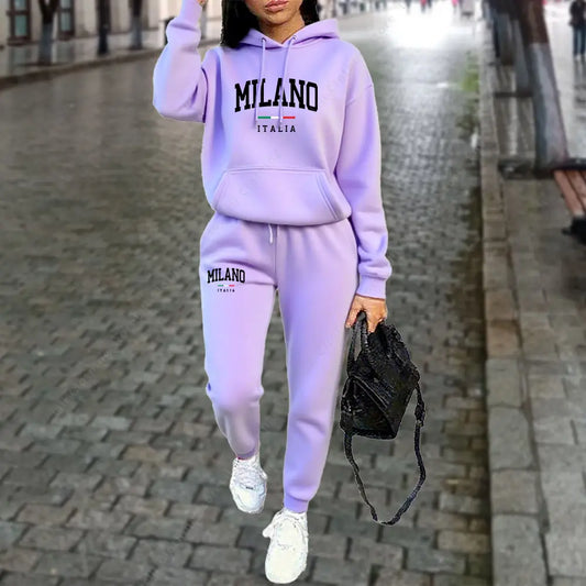 Women's Hooded sweatshirt / pants set