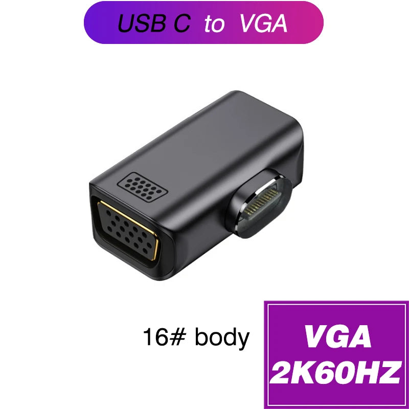 Magnetic Type-C OTG Thunderbolt4 Adapter Type-C TO C To USB-A To HDMI DP VGA To Rj45 Adapter PD100W 140W Coverter Phone MacBook