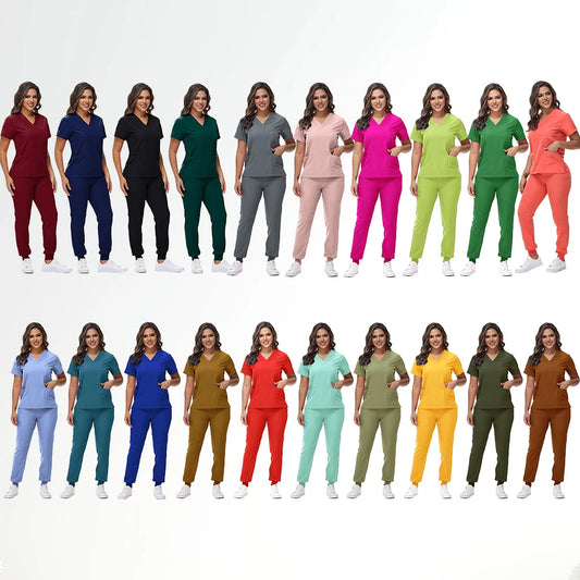 Stretchy Nurse Scrub Uniform