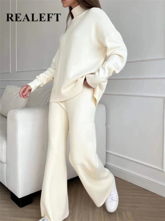 2 Piece Women's Turtleneck Casual Tracksuit style